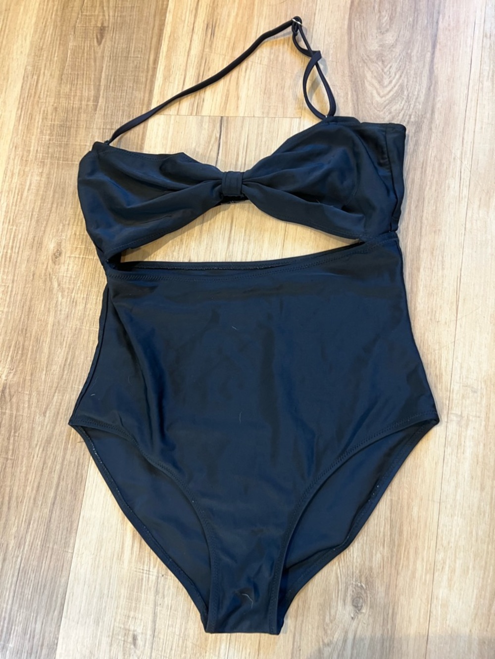 Black Cutout One-Piece Swimsuit